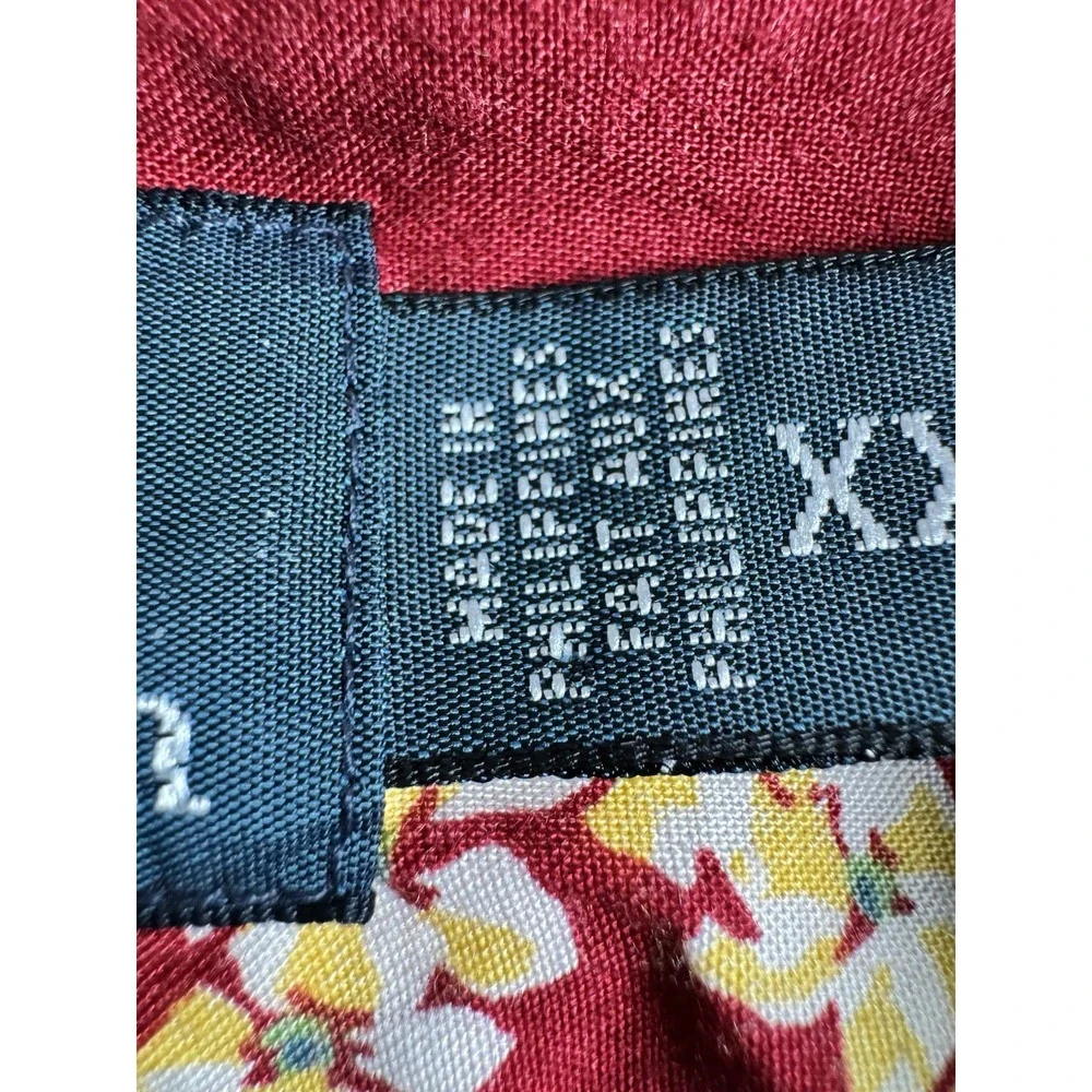 Vintage Polo Ralph Lauren Hawaiian Camp Shirt XXL Red Rayon Aloha Korea